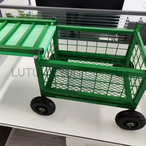 High Quality Four-Wheel Movable <b>Garden</b> Cart with Metal <b>Mesh</b> Seat 150kg Load-Bearing Capacity Iron Material OEM Customizable - Product Image 5
