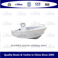 Bateau de pêche sportive en aluminium AL490 AL500 Bateau à console centrale