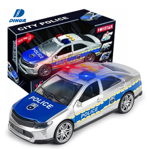 Voiture <span class=keywords><strong>de</strong></span> <span class=keywords><strong>police</strong></span> jouet à friction 1:14, portes ouvrables, lumières et sons, véhicule en plastique pour enfants, jeu amusant, voiture avec des caractéristiques réalistes - Product Image 1