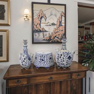 Chinois vieux bleu blanc porcelaine <span class=keywords><strong>tulipe</strong></span> fleurs motif <span class=keywords><strong>Vase</strong></span> minimaliste classique oriental chinois décoration pour un usage de mariage - Product Image 2