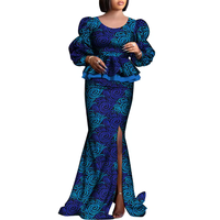 Robe longue formelle Dashiki élégante en coton respirant grande taille pour femmes, style Ankara traditionnel nigérian