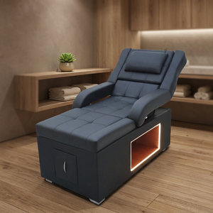 Sillón de Peluquería Profesional con Lavabo de Cerámica, Cama de Spa Eléctrica Ajustable Premium para Pedicura, Baño Tailandés y Centro de Belleza - Product Image 1