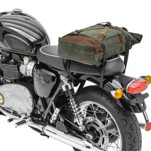 Travel Folding Motorbike Bags Backpack Waxed Canvas Waterproof Rear Rack Motor Bike Saddle Bag