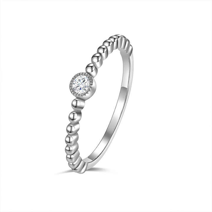 Elysian Elegance: 925 Sterling Silver Moissanite Ring