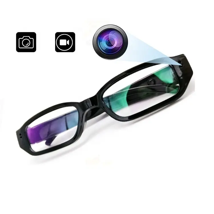 Trend ürünleri gözlük HD 1080P gizli casus kamera cam güvenlik Mini gözlük Video ses kamera