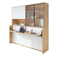 Modernes Design Horizontales Flip Murphy Bett mit Schreibtisch Klapp bett mit versteckter Aufbewahrung Multifunktion ales unsichtbares Murphy Wandbett