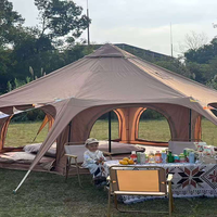 Tente de camping portable, épaisse, imperméable, quatre saisons, double couche, une chambre, pour famille, fête en plein air, 6-8 personnes