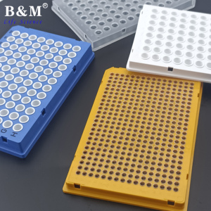 Pelat 96-well PCR 0.2ml, tanpa ROK, bening, tidak ada cetakan