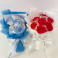 Bouquet de roses artificielles faites à la main, mini savons en forme de roses, arrangement luxueux, cadeaux pour la Saint-Valentin, la remise des diplômes, la fête des pères