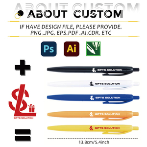 Stylo bille rétractable en plastique personnalisé, plusieurs couleurs, avec mécanisme clic-stick, stylos promotionnels personnalisés, impression UV pour la promotion - Product Image 2