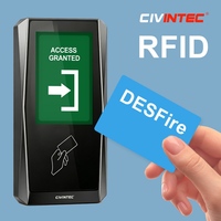 Lector de Control de Acceso RFID Inteligente CT5 OSDP Wiegand con Pantalla Táctil, Código PIN, NFC, BLE y Aplicación Móvil para Gestión de Acceso a Puertas