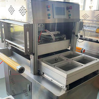 Machine d'emballage sous vide et scelleuse de barquettes à atmosphère modifiée pour aliments, viande, poisson, plats préparés, avec remplissage d'azote