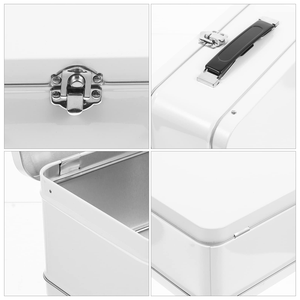 Hot Sale Kids Toy Storage Portable Tin <b>Box</b> Custom Logo Lunch-Style Metal Can With Lockable Handle Suitable for Food Tin Cans - Product Image 3