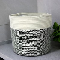 Panier tissé multifonctionnel en corde de coton MSH pour le rangement des couches et des vêtements de bébé