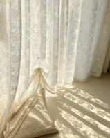 Dentelle florale en maille fine 100% polyester, transparente, douce, respirante et fraîche - Parfaite pour les rideaux et les nappes