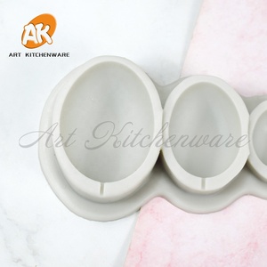 AK 3D Easter Egg Fondant Bolo Decoração Silicone Mold Crianças DIY Pastelaria Baking Ferramenta com Coelho Argila Doce Chocolate Moldes - Product Image 6