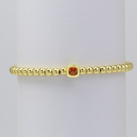 Bracelet élastique ajustable en laiton avec perles carrées de 4 mm, pierre de naissance du mois de décembre, style tendance, cadeau pour petite amie