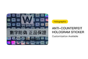 Autocollants holographiques d'hologramme personnalisés  anti-contrefaçon d'hologramme 3D avec l'étiquette de sécurité de code de - Product Image 2
