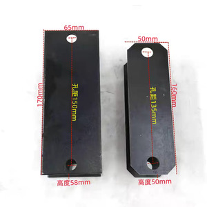 Almohadilla Universal de Goma para Amortiguación de Vibraciones en Cabina de Ascensor, 170x65mm, 160x50mm, Espaciado de Orificios 150 135mm, para Uso en Ascensores de Construcción - Product Image 1