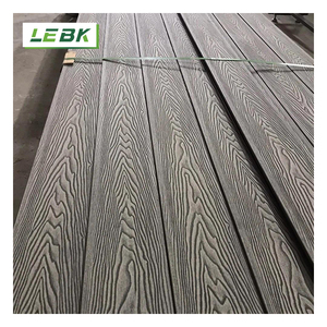 Mẫu miễn phí chống cháy 25mm composite decking 3m 4M không trượt 3D dập nổi hạt gỗ WPC sàn decking cho ngoài trời - Product Image 2