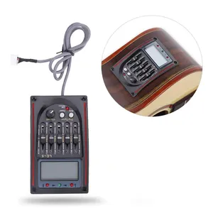 Égaliseur 5 bandes pour guitare acoustique, préampli avec égaliseur de volume réglable, ensemble d'accessoires pour instruments de musique - Product Image 3