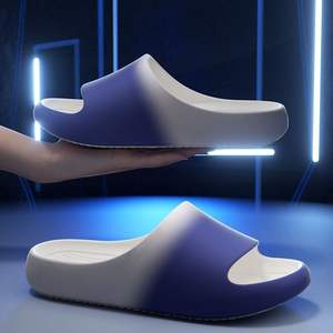 Fashionable Flip Flops Anti Slip Anti Odor Open Toe Knit Upper Cork/PVC Lightweight Cushioned Eco-Friendly Indoor <b>Slippers</b> All - Product Image 6