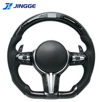 Volant en cuir en fibre de carbone forgé LED M Sport pour F30 F10 M5 F90 F20 X5 E70 X6 X6M E71 E46 M3 E39 E60 E92 M5 G20 X3