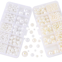 Kit de fabrication de bijoux artisanaux DIY avec 10 compartiments de perles en ABS de tailles variées, perles rondes et intercalaires lâches de 3 à 14 mm pour colliers, bracelets et boucles d'oreilles