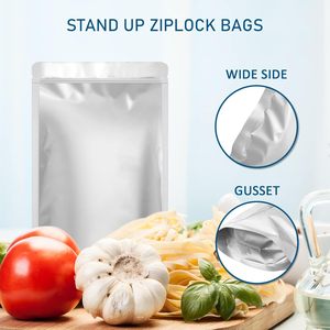 Sacchetto di alluminio Mylar recort Doypack sacchetto argento per uso alimentare 121 gradi Celsius sottovuoto per la conservazione degli alimenti Stand up recort sacchetti - Product Image 2
