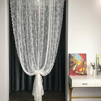 Tissu en dentelle florale romantique en polyester, plusieurs couleurs, taille personnalisée, largeur 280 cm, draperies pour arche de mariage, décoration photo pour événements