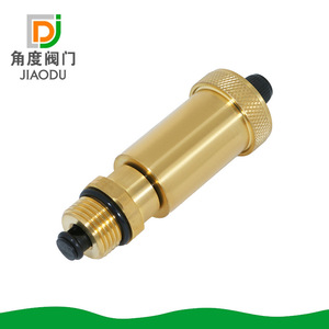 Vanne d'angle à décharge d'air automatique en cuivre pur, à décharge directe, en laiton, pour conduite d'eau verticale, directement sur le réseau - Product Image 1