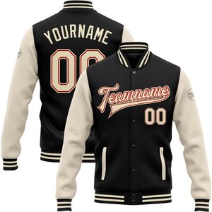 Custom <b>Men</b> Varsity Leather Sleeve <b>Jacket</b> Personalized <b>Baseball</b> Letterman Unisex Coats Stitched Name Number - Product Image 1