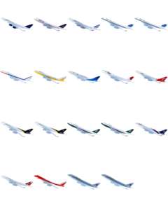 Plusieurs styles de B747-400 Boeing (16cm 1/400) - Product Image 1