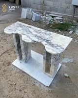 Table console en marbre naturel Calacatta Viola, design moderne YUSHI, ventes chaudes, pour la décoration intérieure de la maison et des hôtels