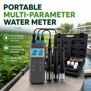 Medidor de Calidad del Agua Multiparamétrico Portátil IoT al por Mayor, 6 en 1, con Probador de PH y DO, con Estuche de Transporte para Agricultura Inteligente - Product Image 1