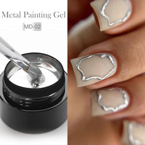 BORN PRETTY Popular Oro Plata Metálico Pintura Gel Esmalte de <span class=keywords><strong>uñas</strong></span> Venta al por mayor Cromo Dorado Metal Espejo Efecto Gel Pintura Arte de <span class=keywords><strong>uñas</strong></span> - Product Image 3