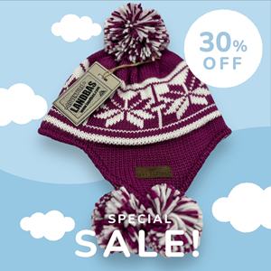 Venta caliente 100% acrílico Jacquard patrón tejido orejera 56-58CM gorro de nieve para regalo de Navidad - Product Image 2