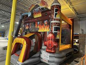 Equipo de lucha contra incendios Castillo inflable Cama de salto Tobogán Juguetes inflables para niños Equipo de juego al aire libre Fuerte inflable - Product Image 5