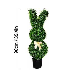 Nouvelle Collection : Plante Artificielle Détachable en Buis Vert pour Décoration de Boîte à Lapin, Plante Artificielle Lapin - Product Image 4