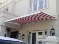 Auvent étanche d'une taille de 10x20 m auvent électrique rétractable à cassette complète avec systèmes d'auvent rétractables automatiques rem