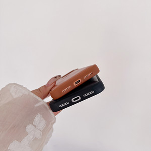 Coque de protection antichoc en cuir PU de luxe personnalisée pour <span class=keywords><strong>iPhone</strong></span> 17, 16, 15, 14/13 - Product Image 6