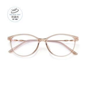 Montures de lunettes Danyang Cat Eye TR90 ovales anti-lumière bleue UV400 unisexe avec verres en résine à monture moyenne - Product Image 1