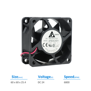 เดลต้า AFB0624EH-A 24VDC 0.24A 5.76W 6800RPM ตู้ควบคุมอินเวอร์เตอร์ UPS แกนพัดลมระบายความร้อน - Product Image 3