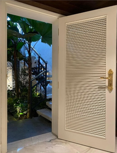 ประตูหมุนเพื่อความปลอดภัยประตูทางเข้าด้านนอกกันขโมยของบ้านประตูทางเข้าอลูมิเนียมด้านหน้า - Product Image 5