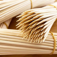 Brochettes de barbecue en bambou naturel pur, jetables, bâtonnets de bambou pour barbecue