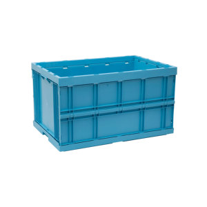 Etap C-4633 Heavy Duty Industrial Plastic Stackable Folding Container Collapsible <b>Crate</b> Case - Product Image 1