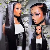 Perruques Lace Front en Cheveux Humains Non Traités, Alignés sur les Cuticules, HD, Colorées, Lisses et Soyeuses, Pré-épilées, Vente en Gros