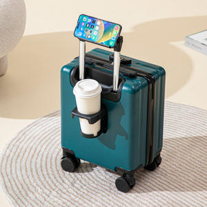 Vente en gros 14 pouces Valise moderne à la mode 1 pièce PC <span class=keywords><strong>40</strong></span>*30*20 Bagage cabine avec poignée de transport en ABS et porte-gobelet - Product Image 2