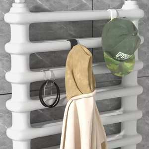 Crochet mural en plastique pour <span class=keywords><strong>radiateur</strong></span>, séchoir à linge, crochets et rails pour serviettes, multifonctionnel, antidérapant, rangement pour vestiaire, sans perçage - Product Image 6