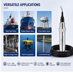 Capteur de niveau d'eau submersible robuste pour applications marines 4-20mA résistant à la corrosion pour navires IP65 - Product Image 5